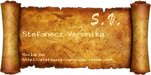 Stefanecz Veronika névjegykártya